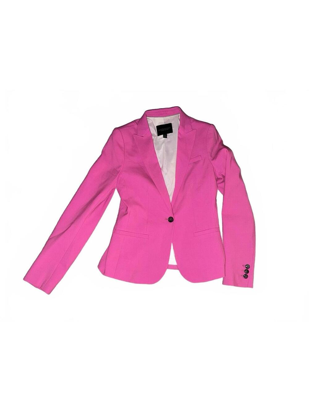 Banana Republic Bright Pink Sz 0 Tailored One-Button Career